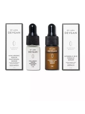 Dr Lara Devgan Hyaluronic Niacin Panthenol & Vit C/B/E Ferulic Serum Set 3ml